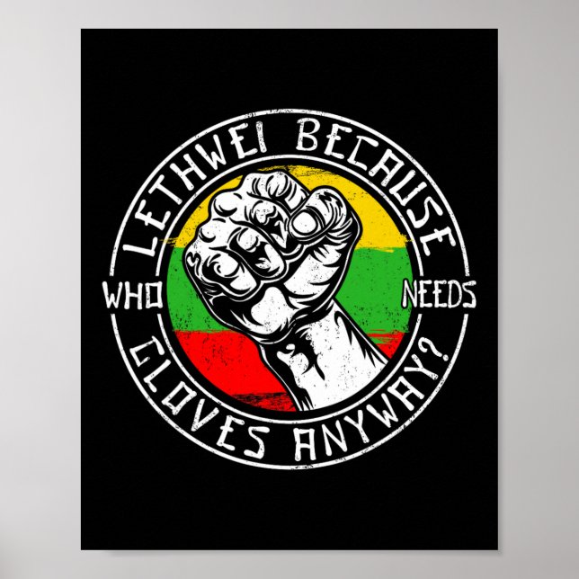 Póster Escuela de Boxeo Birmano Lethw (Frente)