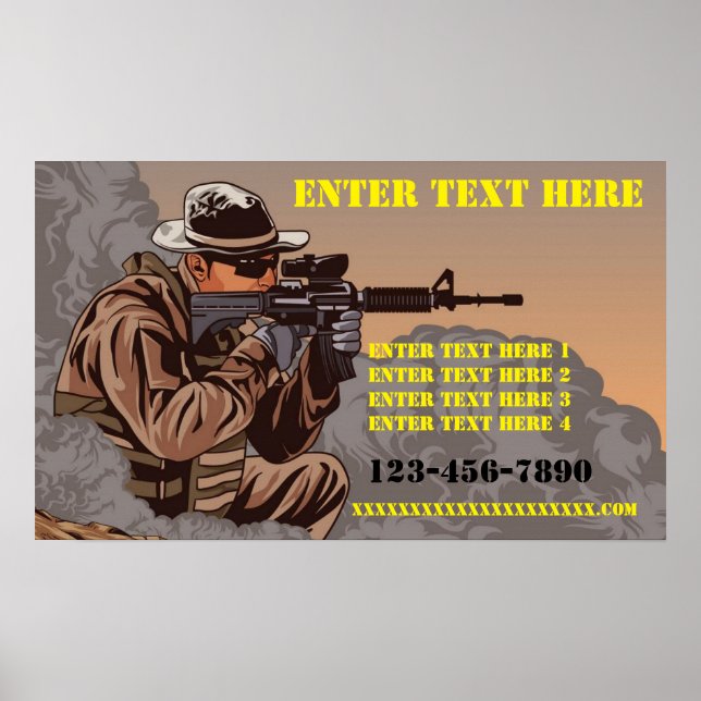 Póster Escuela de Entrenamiento Táctico de Armas de Fuego (Frente)