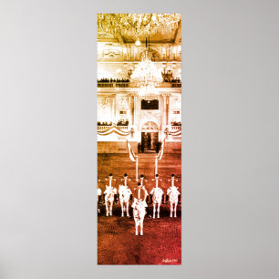 Póster Escuela de Equitación Española de Viena Antigua Au