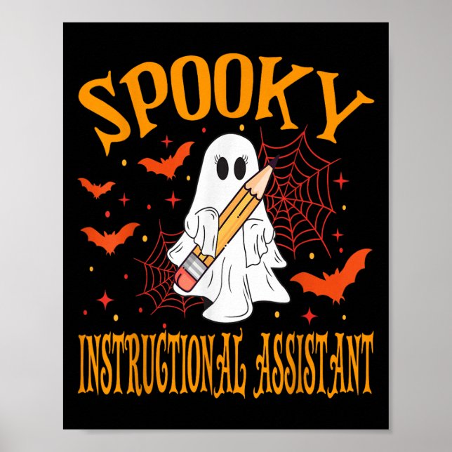 Póster Escuela de Halloween instantánea instructiva espel (Frente)