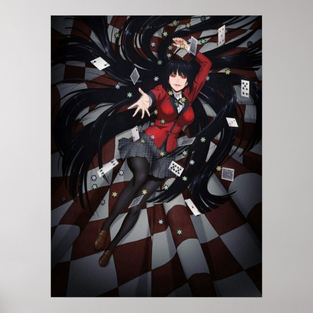 Póster Escuela de juegos de azar Yumeko Jabami kakegurui  (Frente)