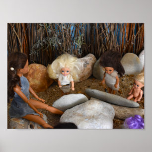 Póster Escuela de la Edad de Piedra. cartel