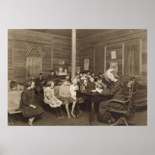 Póster Escuela de Lewis Hine, 1921 (Frente)