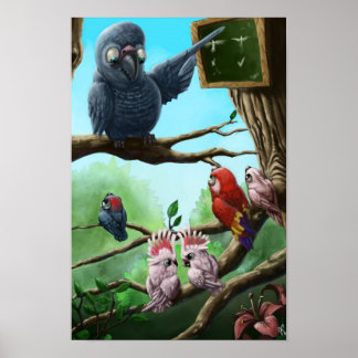 Póster Escuela de pájaro