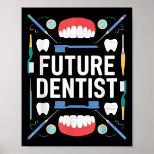Póster Escuela de Posgrado de Dentista Futuro Niños Mujer