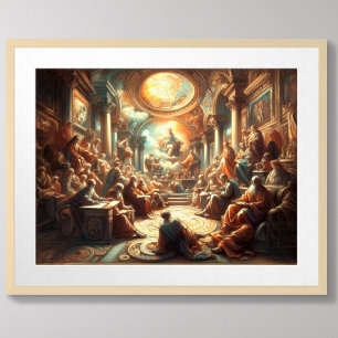 Póster Escuela del Gran Salón de Filosofía de la Antigua