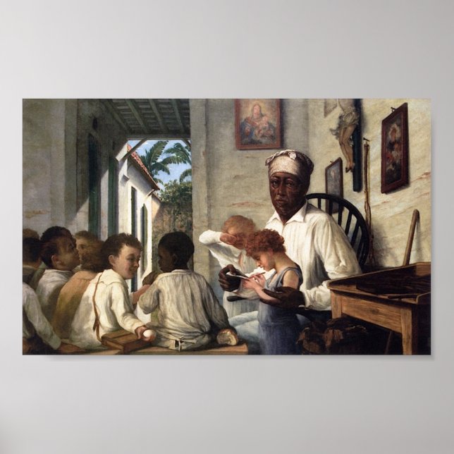 Póster Escuela Francisco Oller del Maestro Rafael Cordero (Frente)