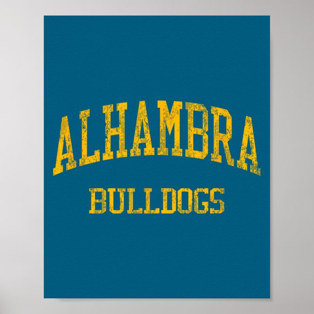 Póster Escuela Secundaria Alhambra Hs Martinez Ca Srts Vi (Frente)