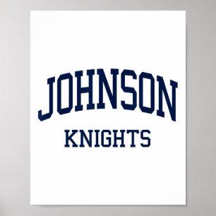 Póster Escuela Secundaria Johnson Hizo Deportes Retro Gai