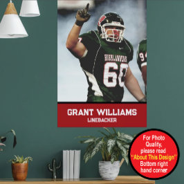 Póster Escuela secundaria personalizada o fútbol universi