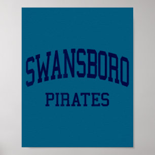 Póster Escuela secundaria Swansboro hs Swansboro nc retro