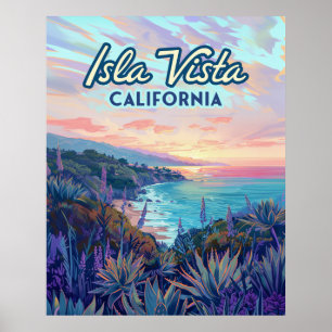 Póster Escuela Superior de Isla Vista California Santa Ba