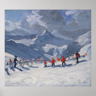 Póster Escuela Tignes 2009 del esquí