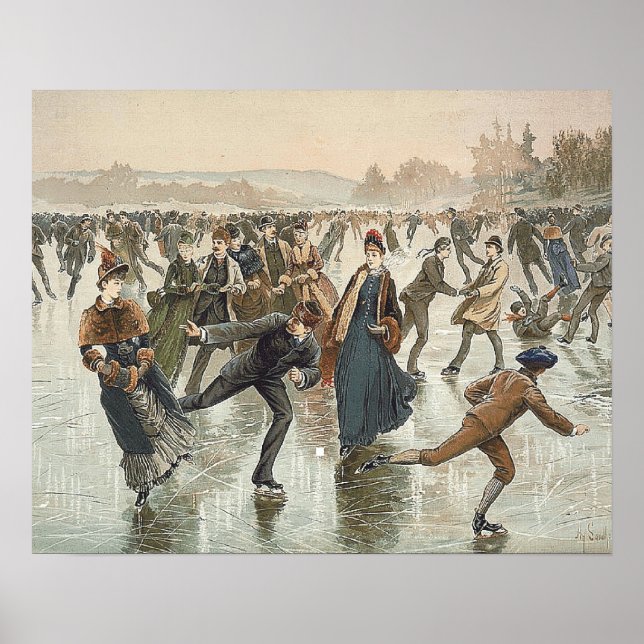 Póster Escuela vieja de patinaje sobre hielo TOP (Frente)
