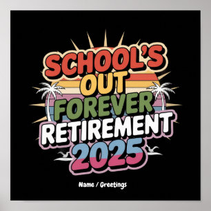 Póster Escuelas Fuera Por Siempre Jubilación 2025 Profeso