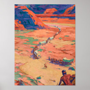 Póster Esculpiendo a los intrusos por Maynard Dixon