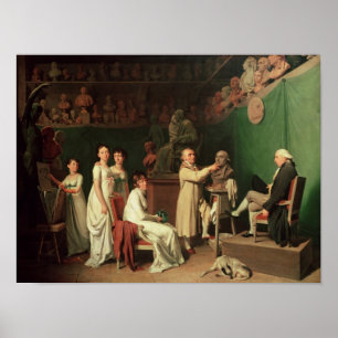 Póster Esculpiendo el busto de Pierre Marquis