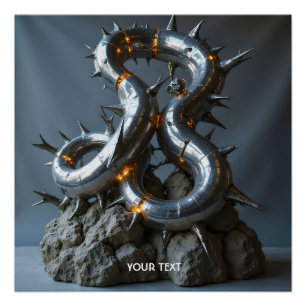 Póster Escultura abstracta de fantasía