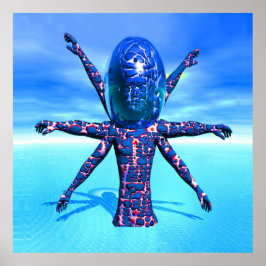 Póster Escultura alienígena