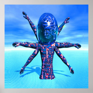 Póster Escultura alienígena
