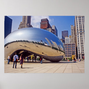 Póster Escultura de Chicago Bean