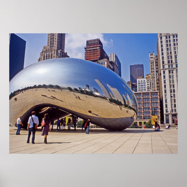 Póster Escultura de Chicago Bean (Frente)