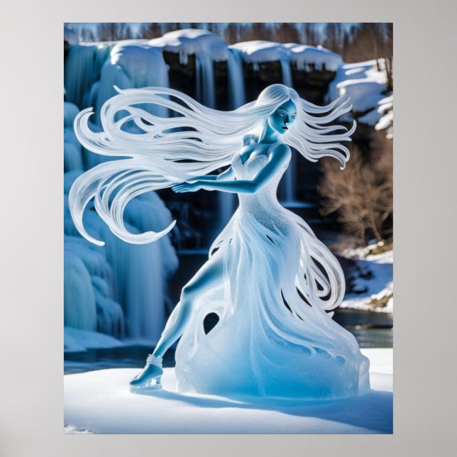 Póster Escultura de hielo - Esquina de hielo (Frente)