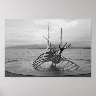 Póster Escultura de la Voyager del Sol, Reykjavik, Island