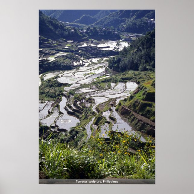 Póster Escultura de las terrazas, Filipinas (Frente)