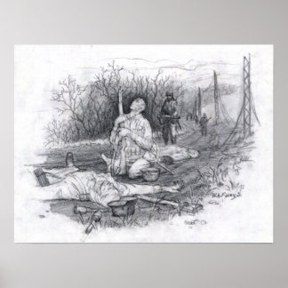 Póster Escultura de mármol blanco