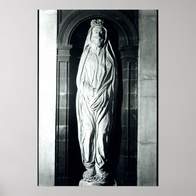 Póster Escultura de piedra de John Donne en su mortaja (Frente)