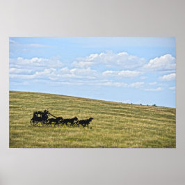 Póster Escultura de silueta de Stagecoach, Dakota del Sur