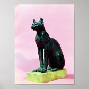 Póster Escultura de un gato, último período