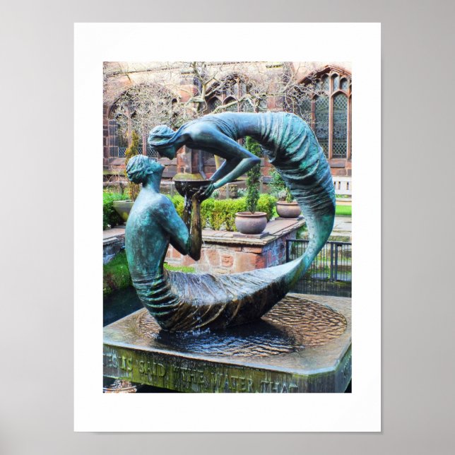 Póster Escultura del agua de la vida (Frente)