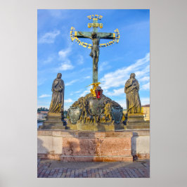 Póster Escultura del Calvario, Puente Carlos, Praga
