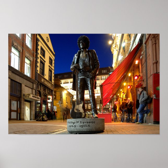 Póster Escultura Phil Lynott/ Dublín (Frente)