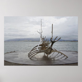 Póster Escultura Sun Voyager, Reikiavik, Islandia