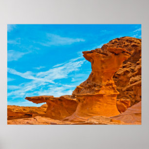 Póster Esculturas de Rock Rojo de la Pequeña Finlandia