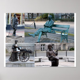 Póster Esculturas y estatuas en Dublín Irlanda