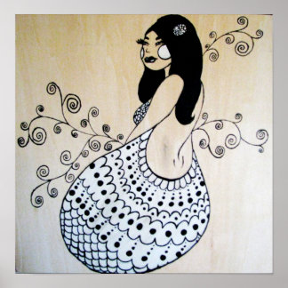 Póster Ese Chica es veneno... (en madera)