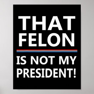 Póster Ese delincuente no es mi presidente Anti-trump