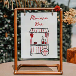 Póster Ese es el bar Mimosa de la ducha de la novia roja