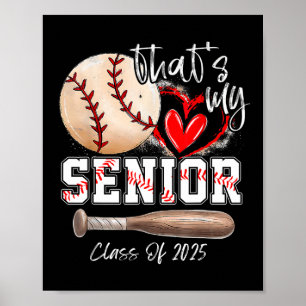 Póster Ese es mi certificado de graduación de béisbol de 