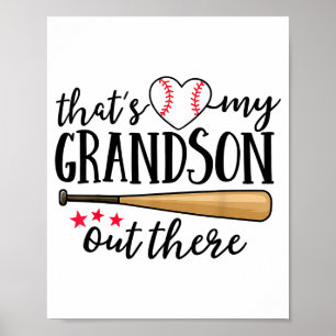 Póster Ese es mi nieto ahí afuera Abuela de béisbol Squad