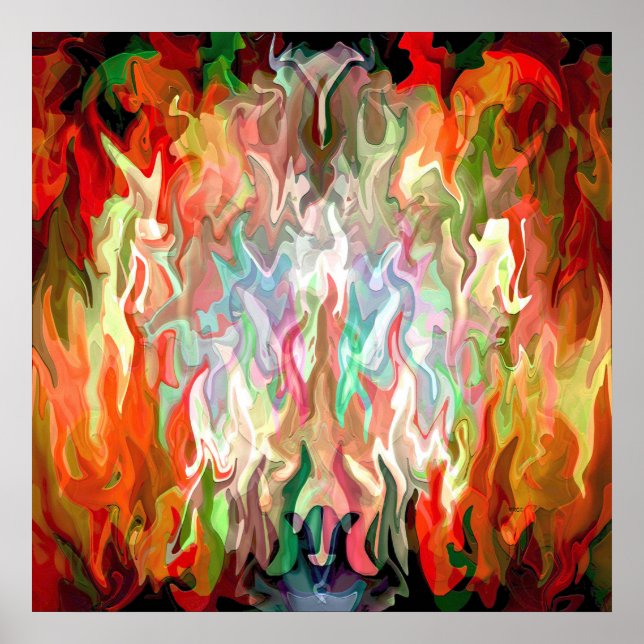 Póster Ese fuego ardiendo desde adentro... (Frente)