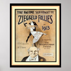 Póster Ese Poster De Ragtime Suffragette-Ziegfeld Follies