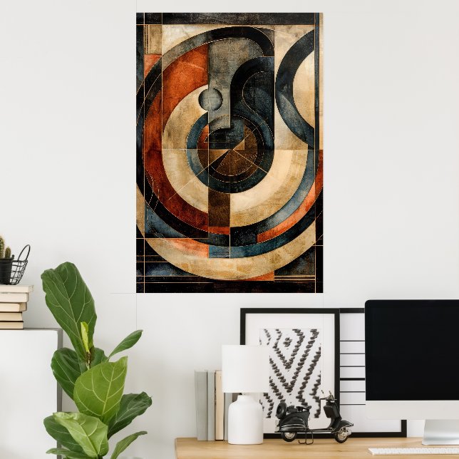Póster Esencia Abstracta (Oficina en casa)