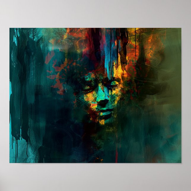 Póster Esencia de la Cerveza: Huella dorada cromática (Frente)