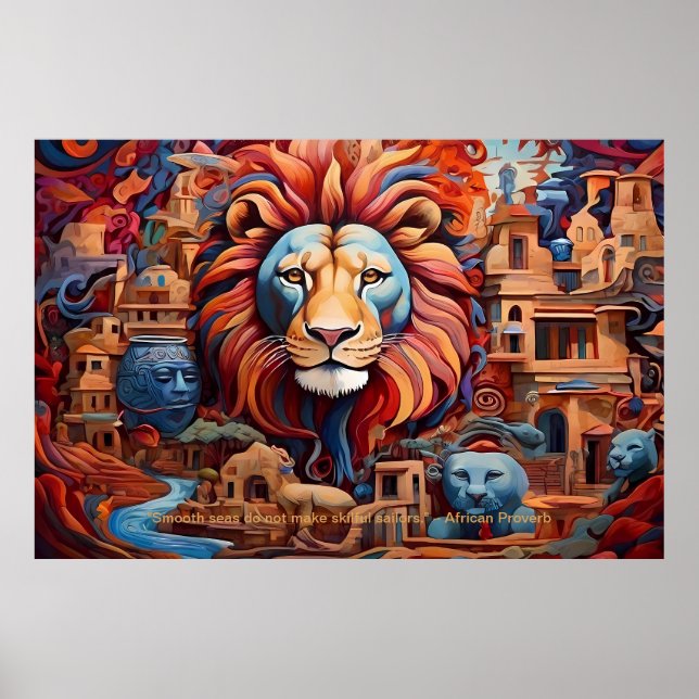 Póster Esencia etérea: Retrato de sueños africanos motiva (Frente)