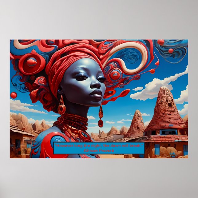 Póster Esencia etérea: Retrato de sueños africanos motiva (Frente)